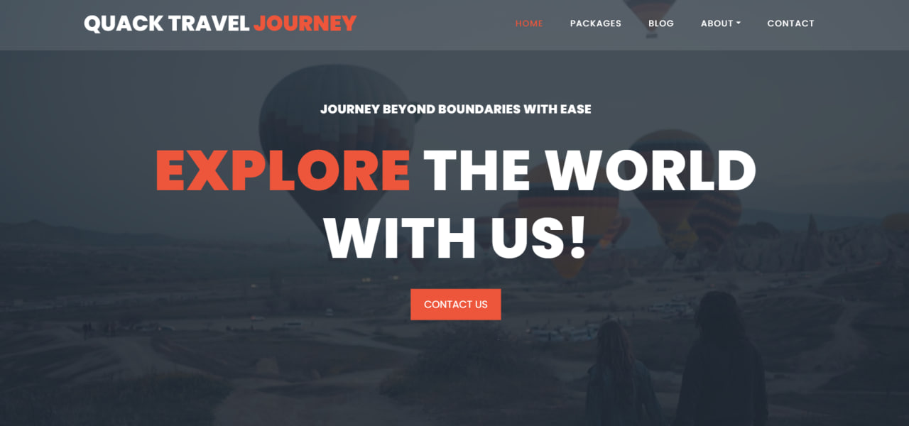 Quack Travel Journey website
